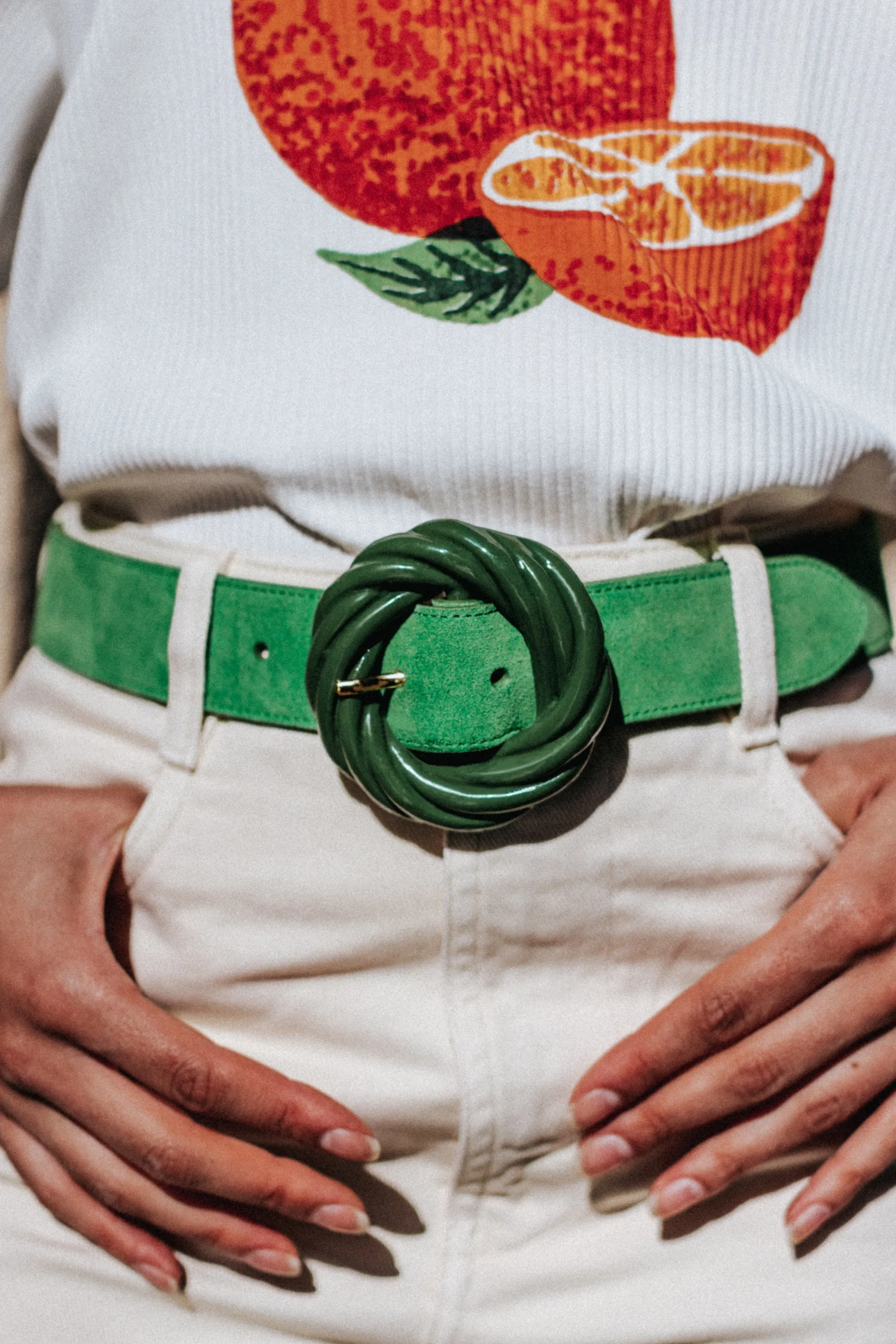CEINTURE TORSADE SUEDE GREEN^Make My Lemonade Discount