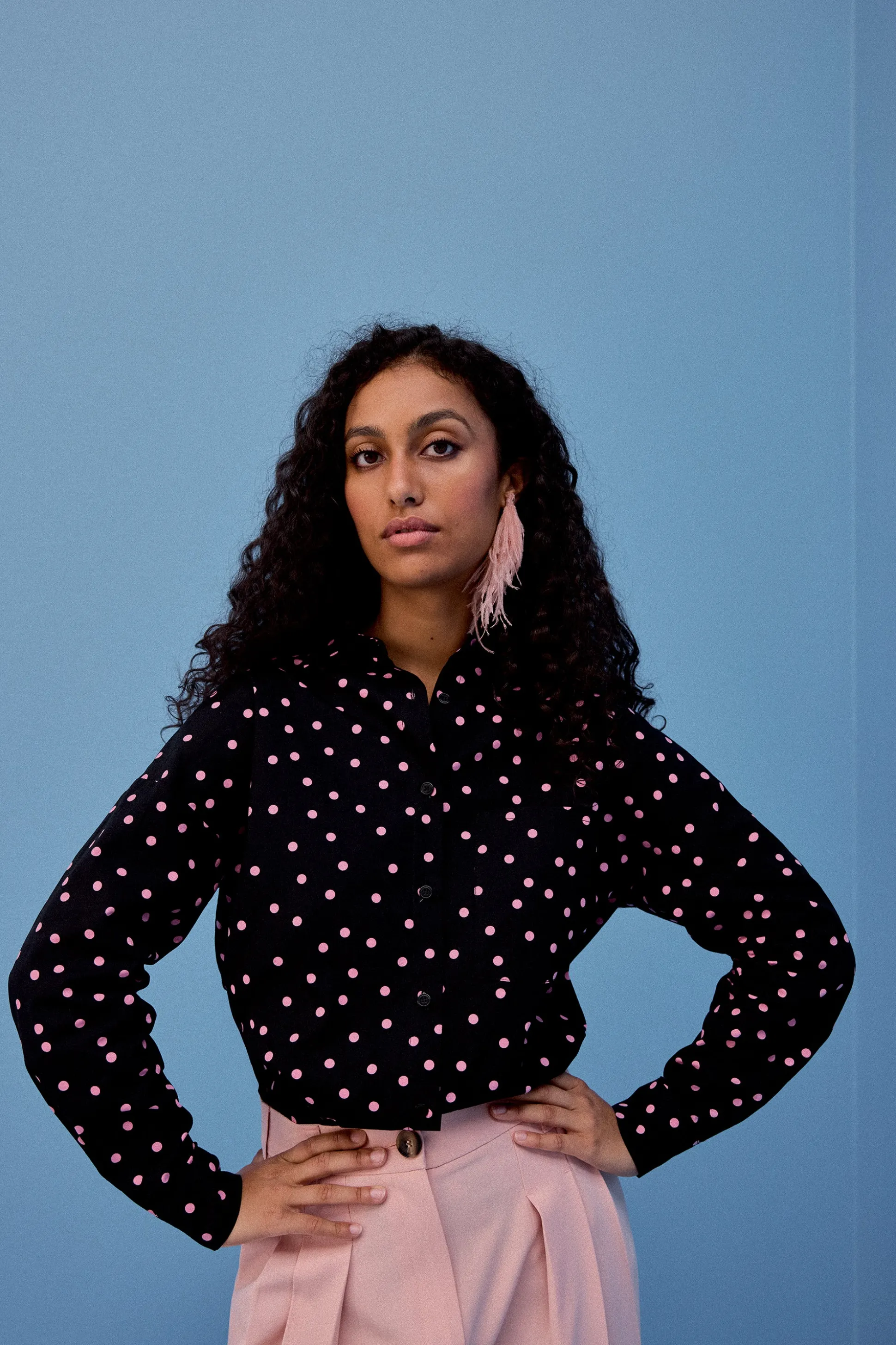 CHEMISE OMER POLKA ROSE^Make My Lemonade Store