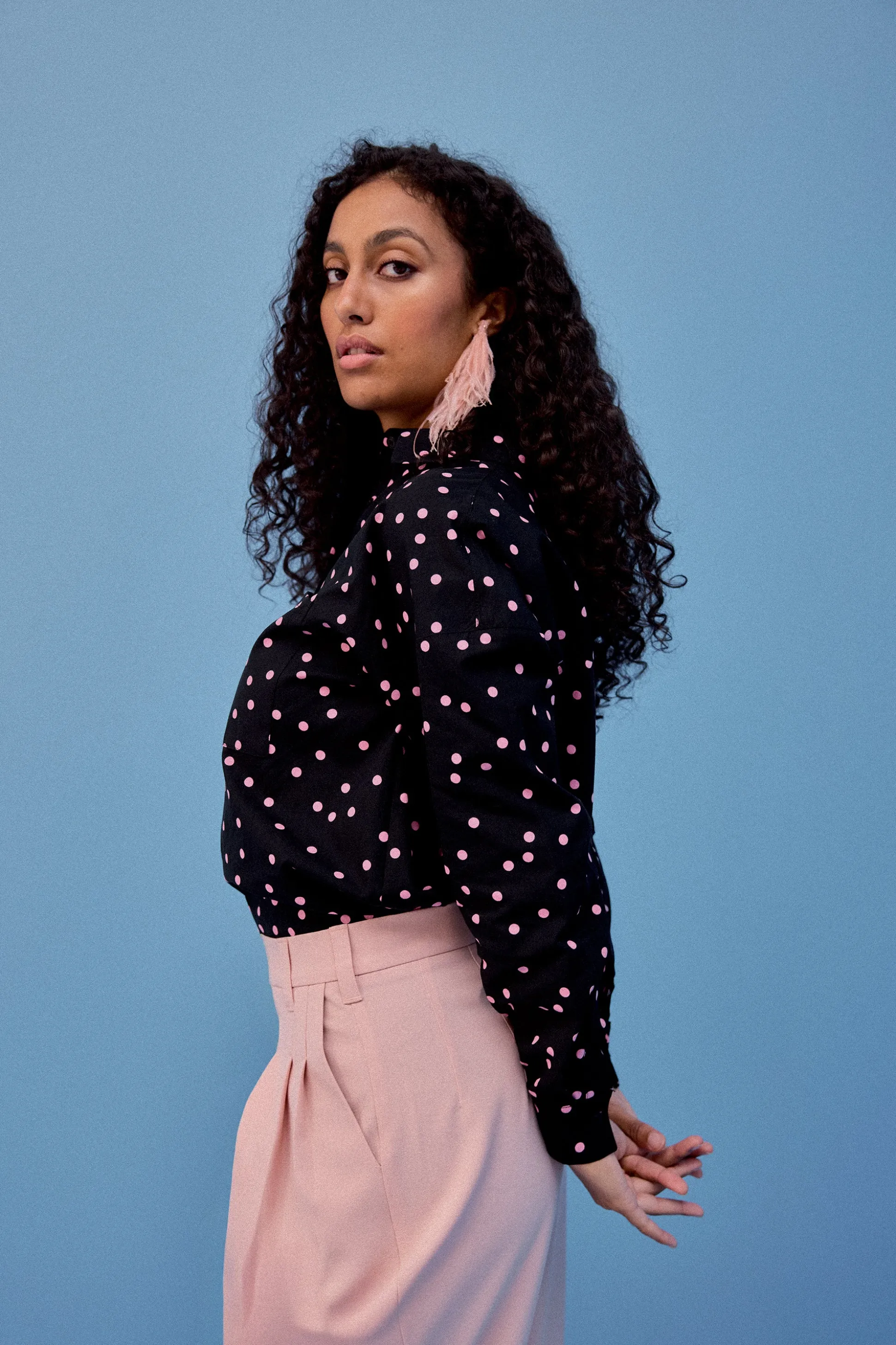 CHEMISE OMER POLKA ROSE^Make My Lemonade Store