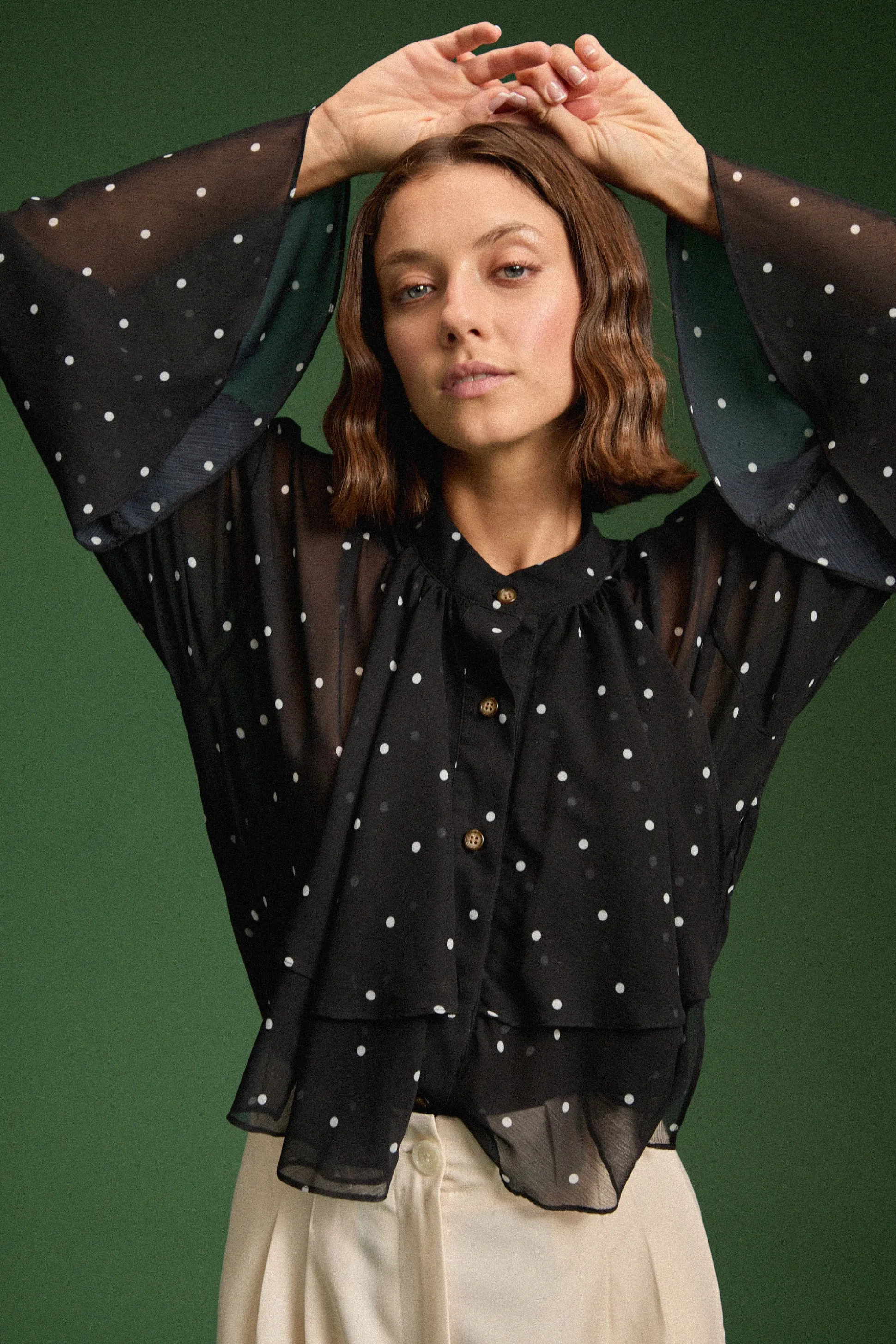 CHEMISE RAQUEL BLACK POLKA^Make My Lemonade Cheap