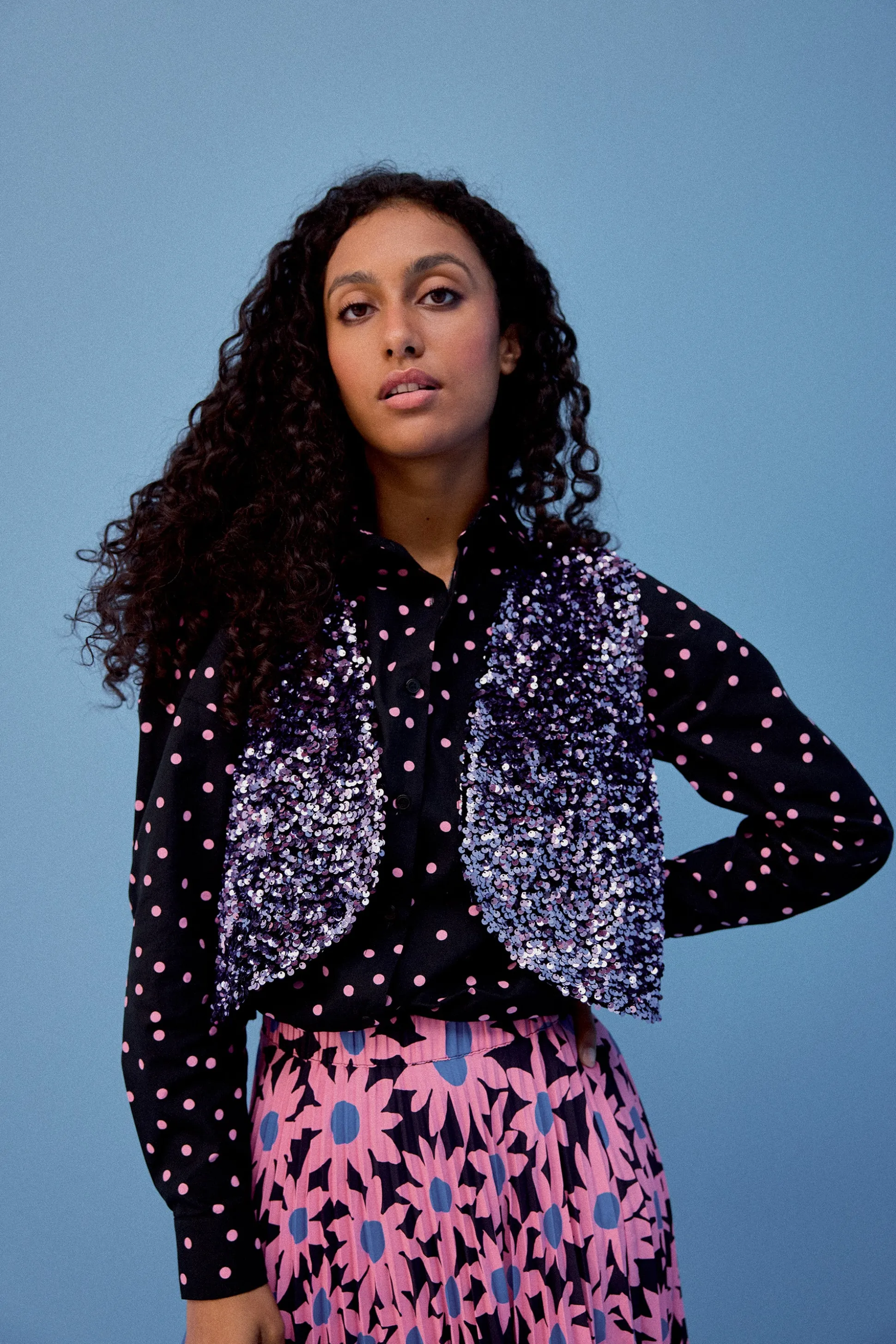 GILET RAVEL SEQUINS LILAS^Make My Lemonade Cheap