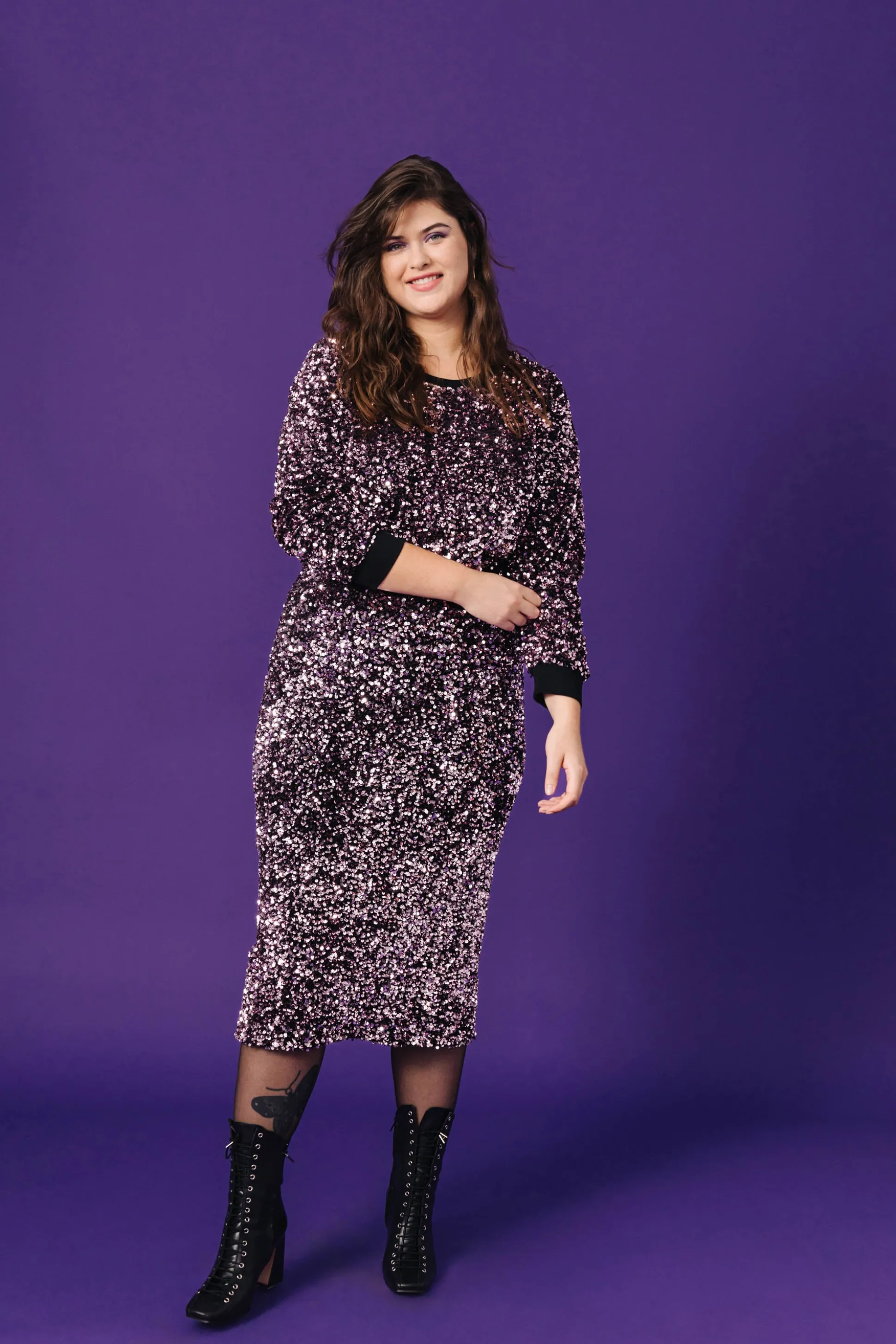 JUPE SARAH SEQUINS ROSE^Make My Lemonade Hot