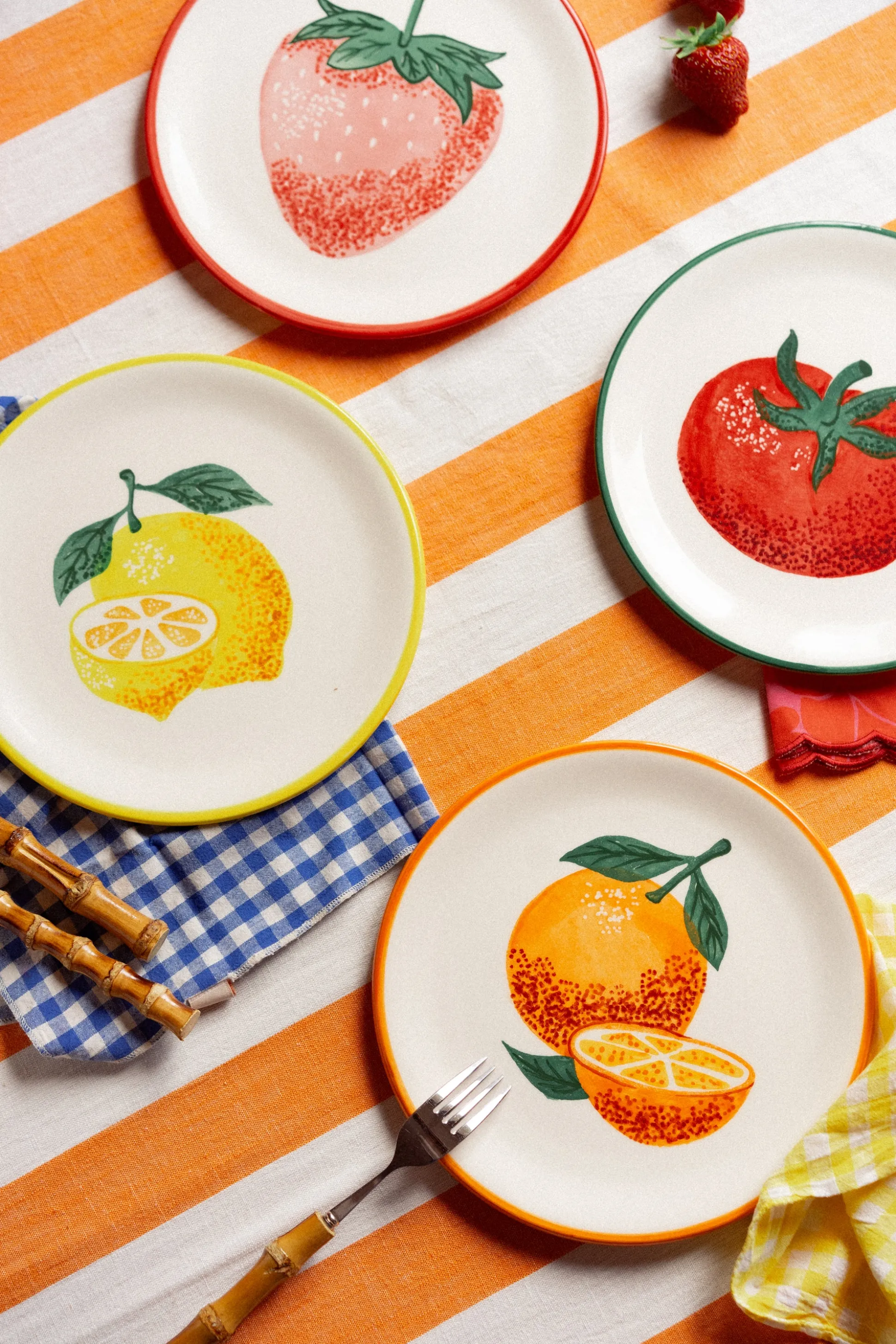 LOT DE 4 ASSIETTES ROSALIE FRUIT^Make My Lemonade Shop