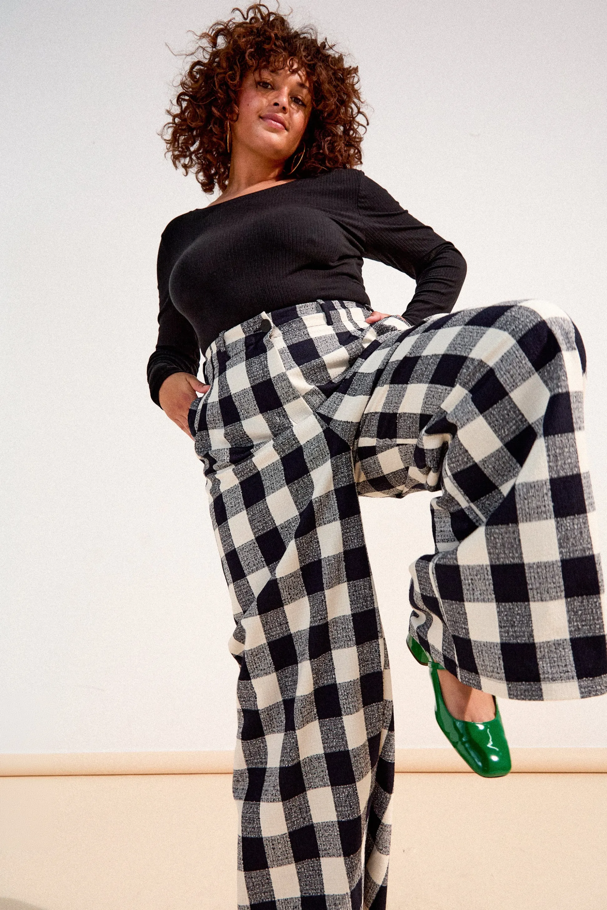 PANTALON HARYA VICHY NOIR & BLANC^Make My Lemonade New