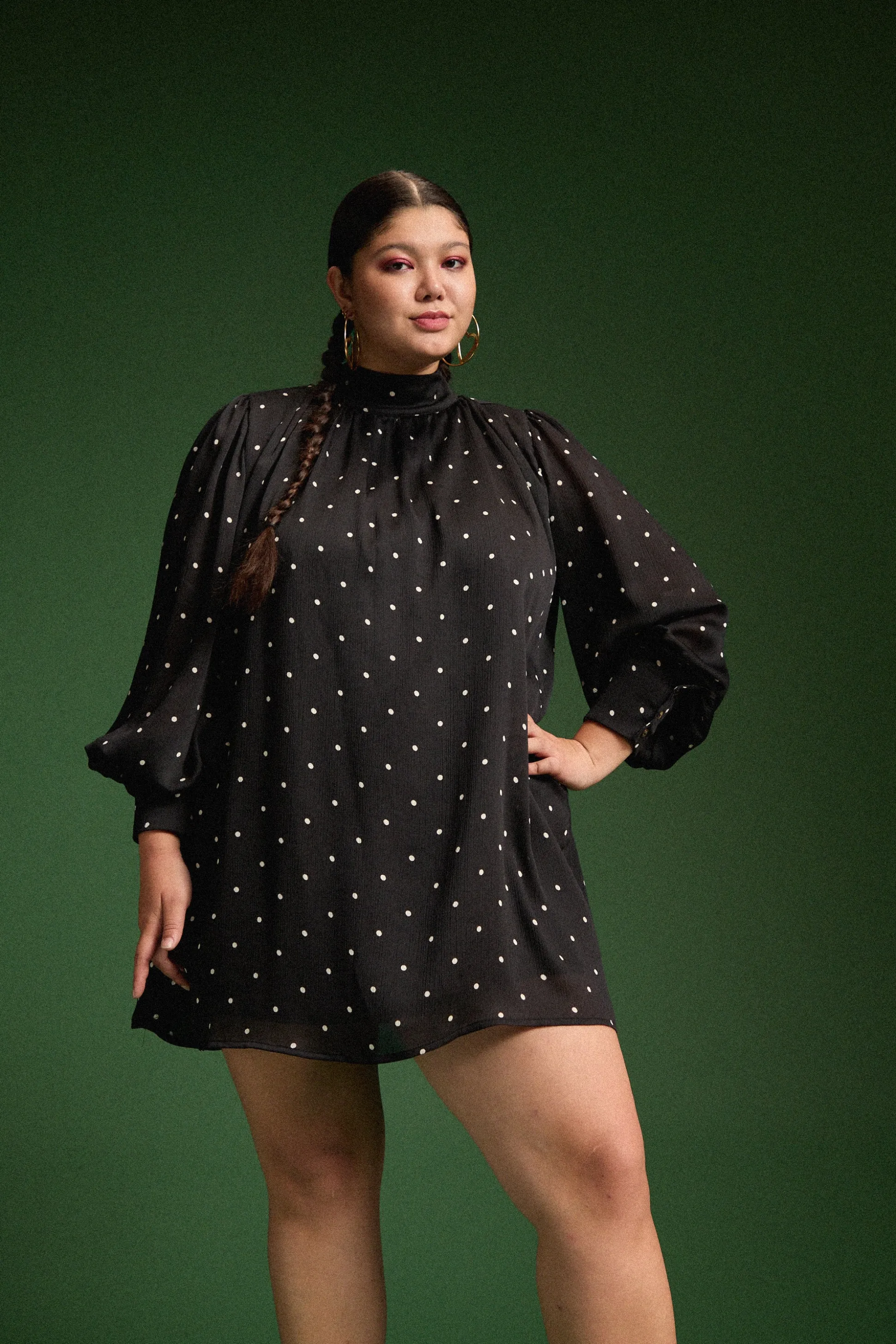 ROBE ROMINA BLACK POLKA^Make My Lemonade Store