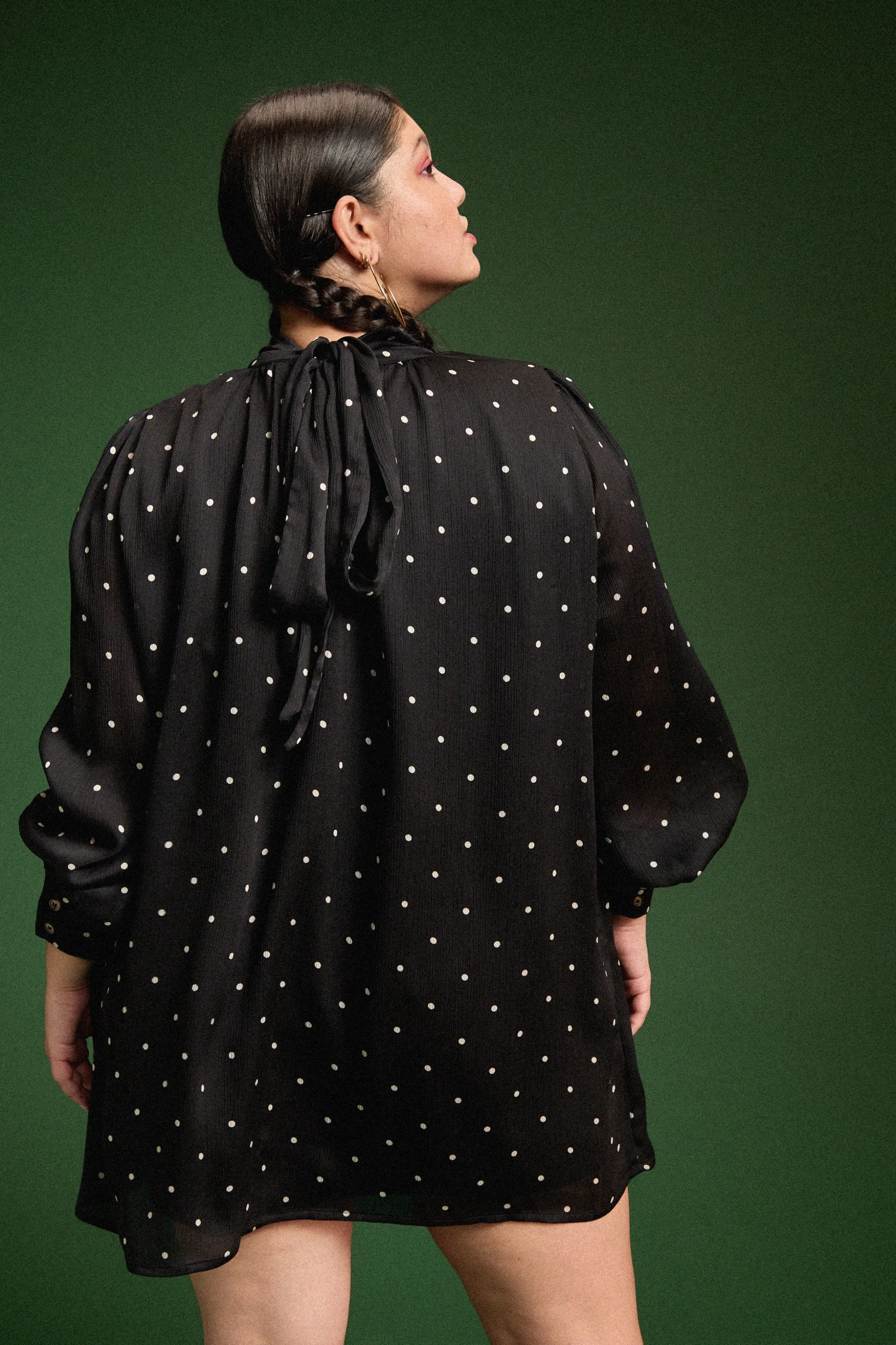 ROBE ROMINA BLACK POLKA^Make My Lemonade Store