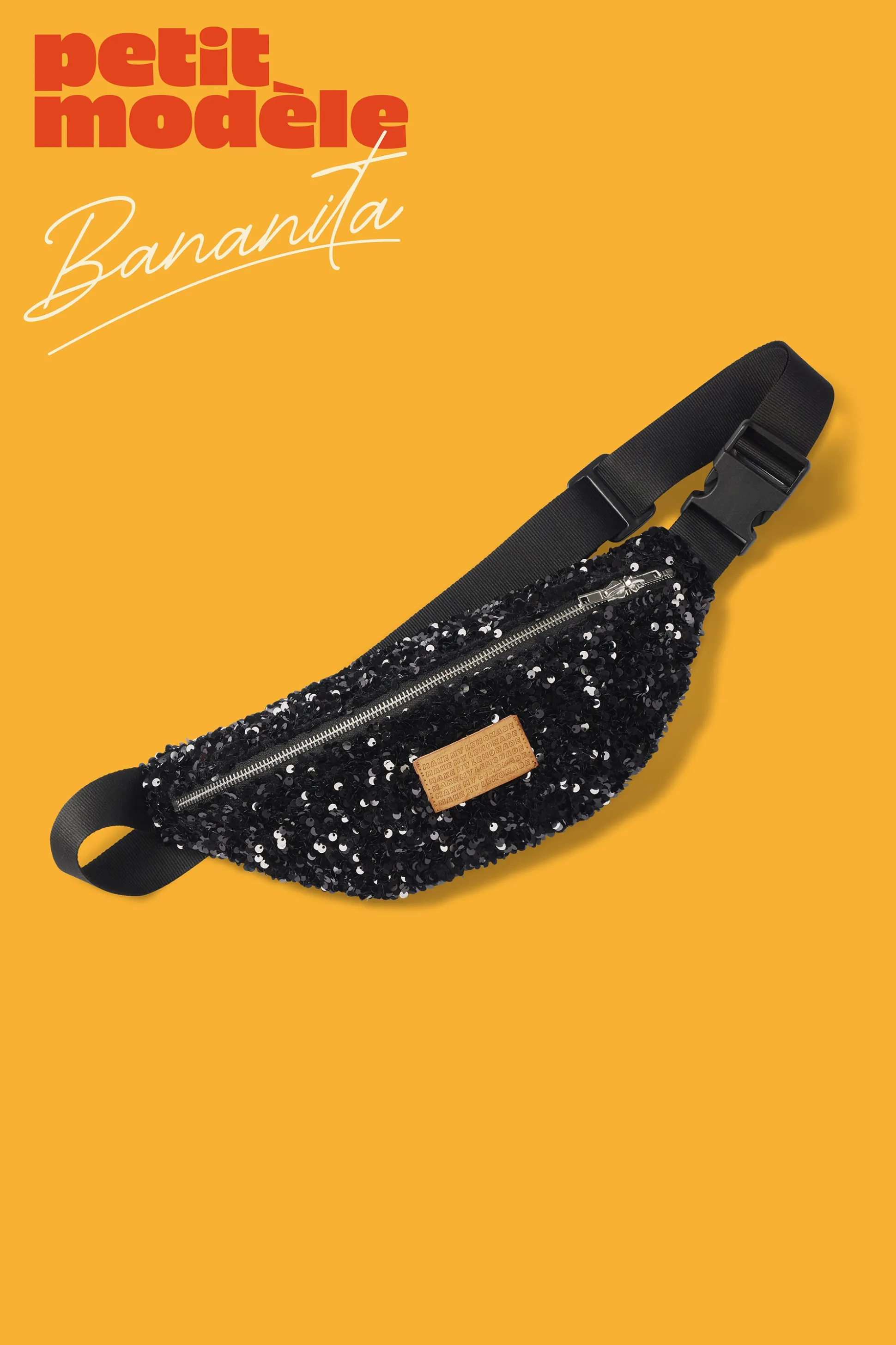 SAC BANANITA SEQUINS NOIRS^Make My Lemonade Hot