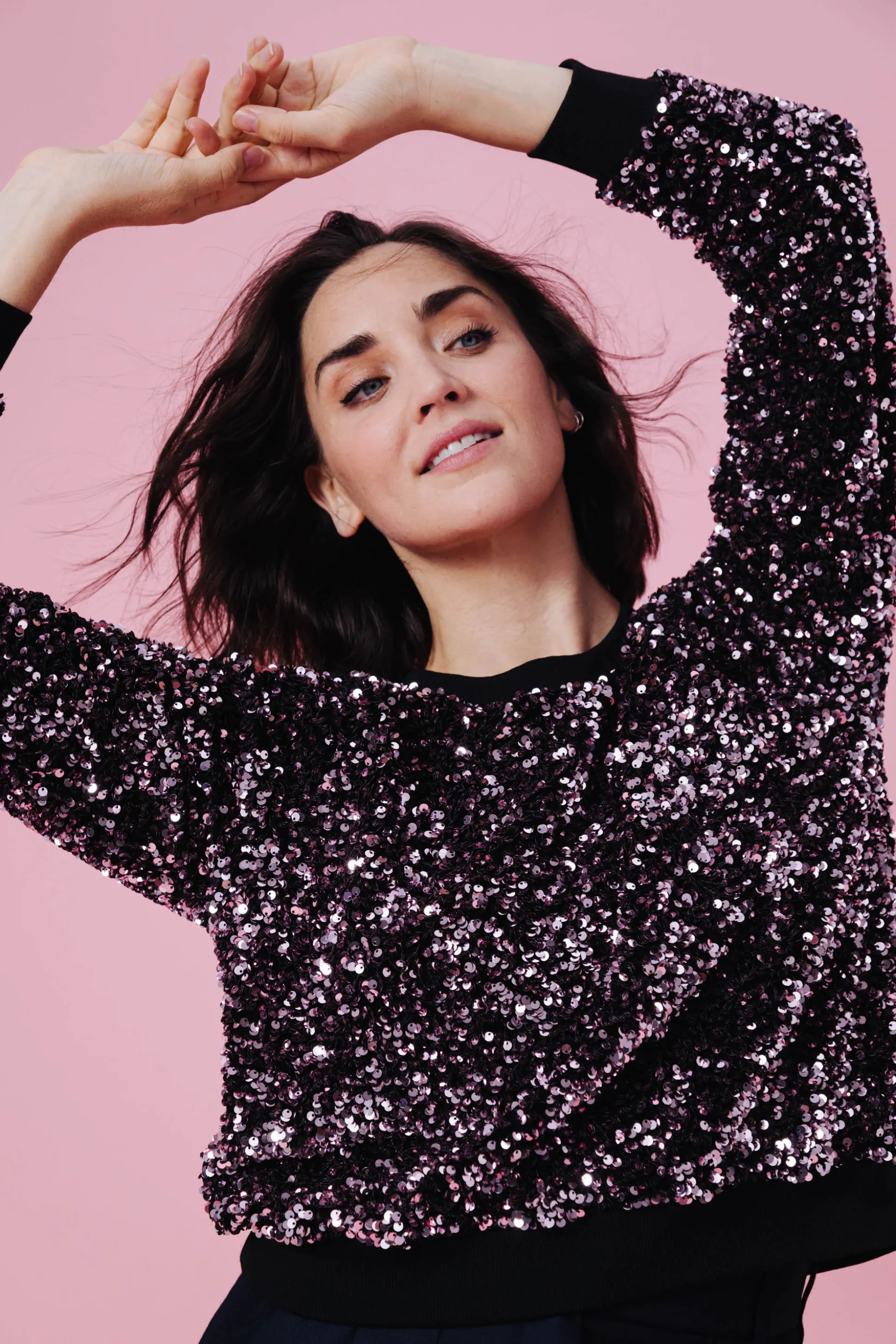 SWEAT HENRI SEQUINS ROSE^Make My Lemonade Fashion