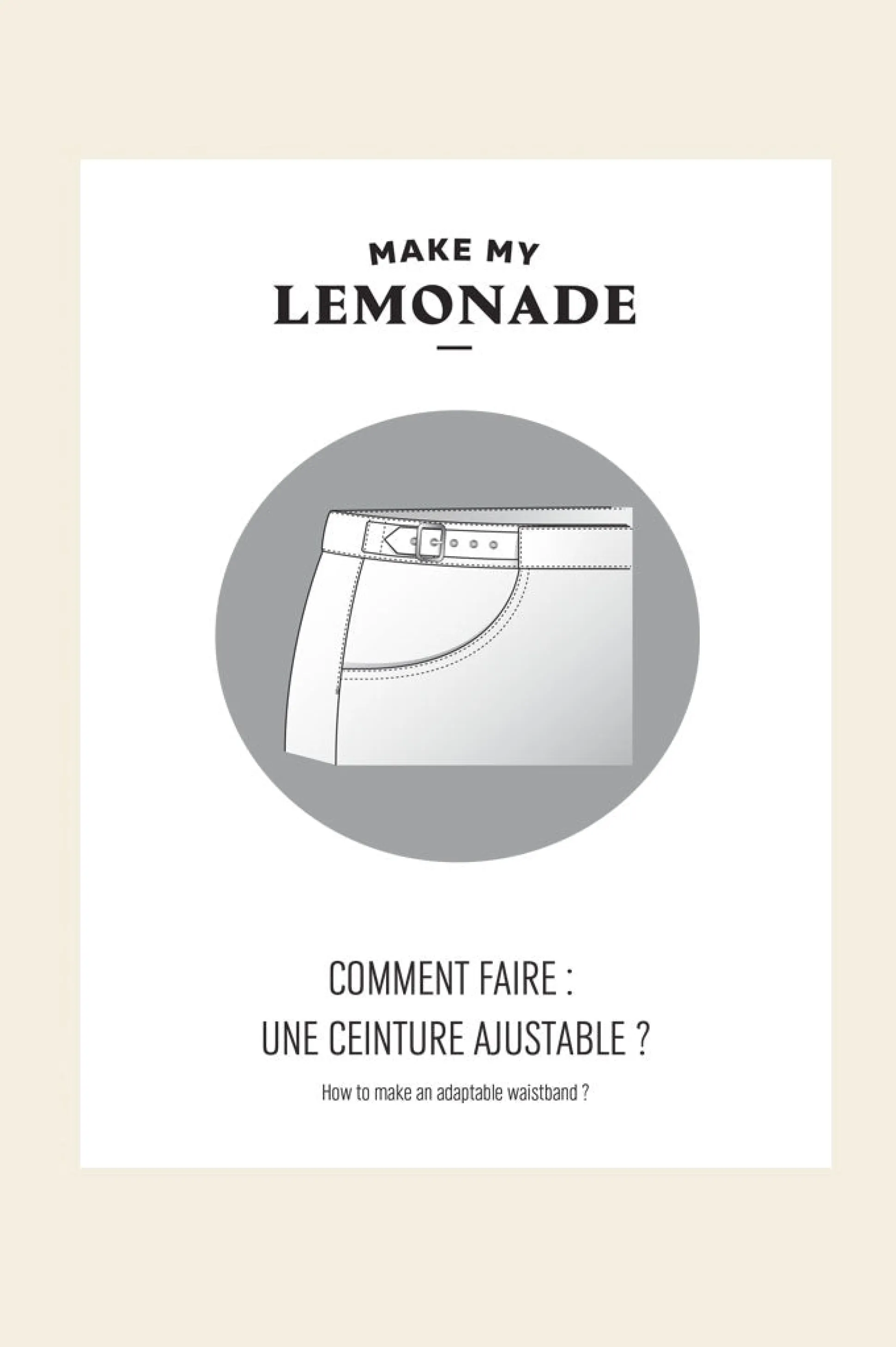 TIPS : Comment faire une ceinture ajustable^Make My Lemonade New